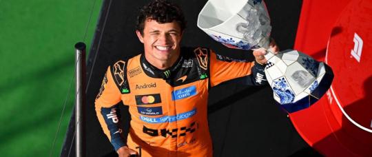 Lando Norris wins dramatic Dutch Grand Prix as Max Verstappen crashes out on home soil.