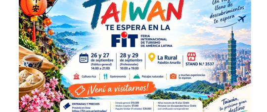 Taiwán te espera en la FIT 2026: cultura, gastronomía y naturaleza en el corazón de Buenos Aires.