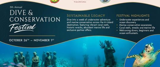 Grenada celebrates the 5th edition of its Dive and Conservation Festival.