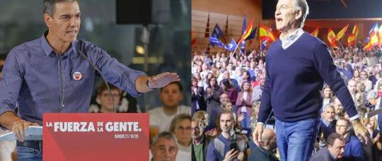 Sánchez y Feijóo endurecen sus ataques y polarizan la campaña.