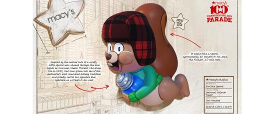 Mascota navideña de Universal participará a la histórica Macy’s Thanksgiving Day Parade con un globo gigante.